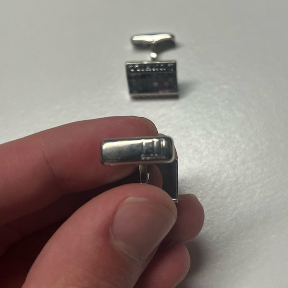 Dunhill Silver Mosaic Tile Cuff Links - Picture 6 of 7